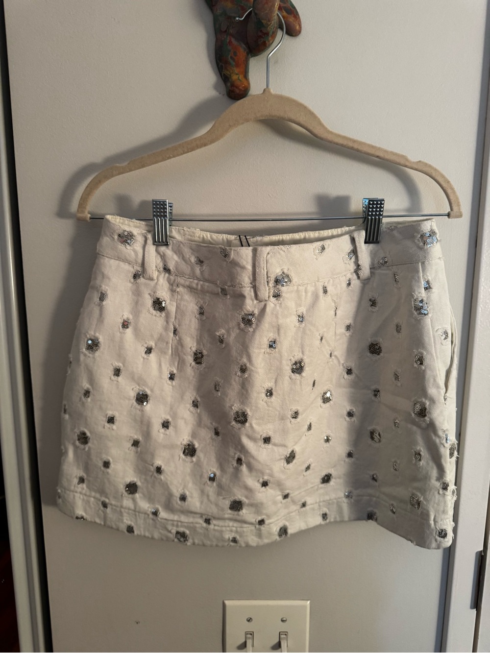 Zara Cream Embellished Skort NWT - Picture 4 of 9